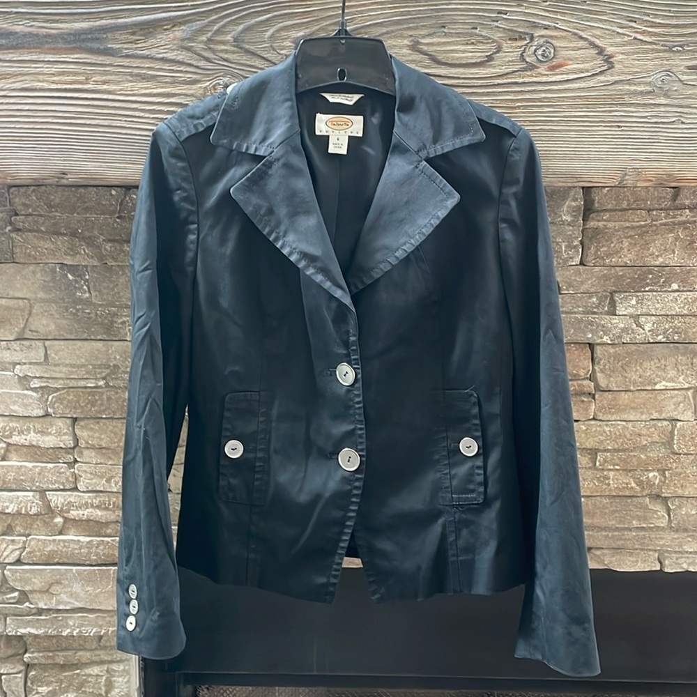 Talbots black cropped jacket 6p - Picture 1 of 8